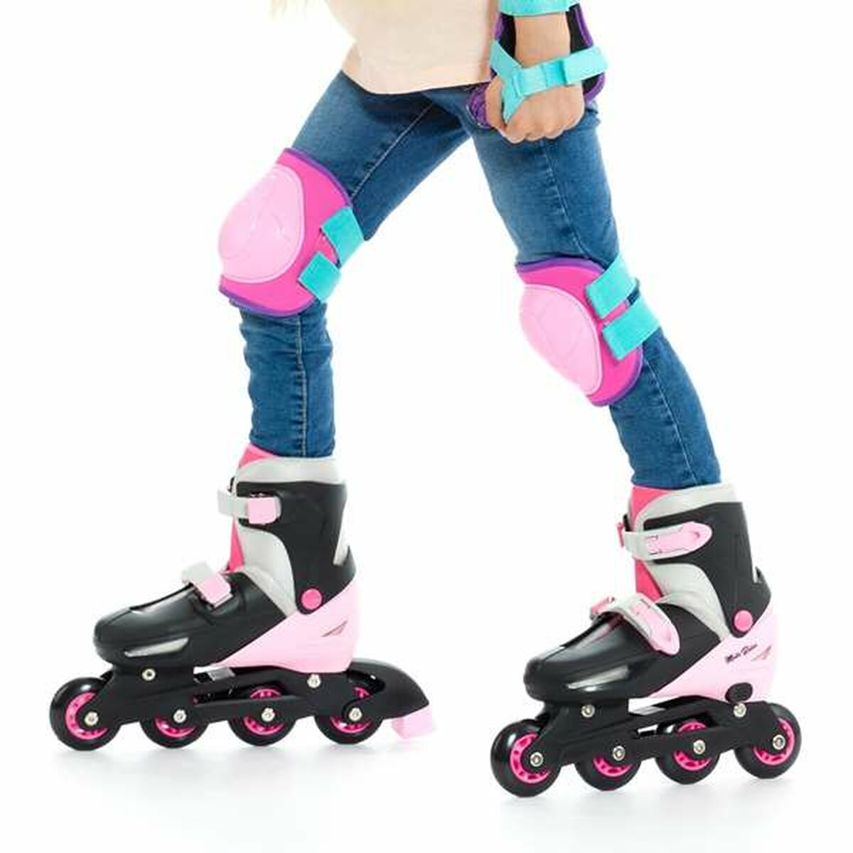 Kit Gomitiere e Ginocchiere Moltó Rosa M 6 Pezzi